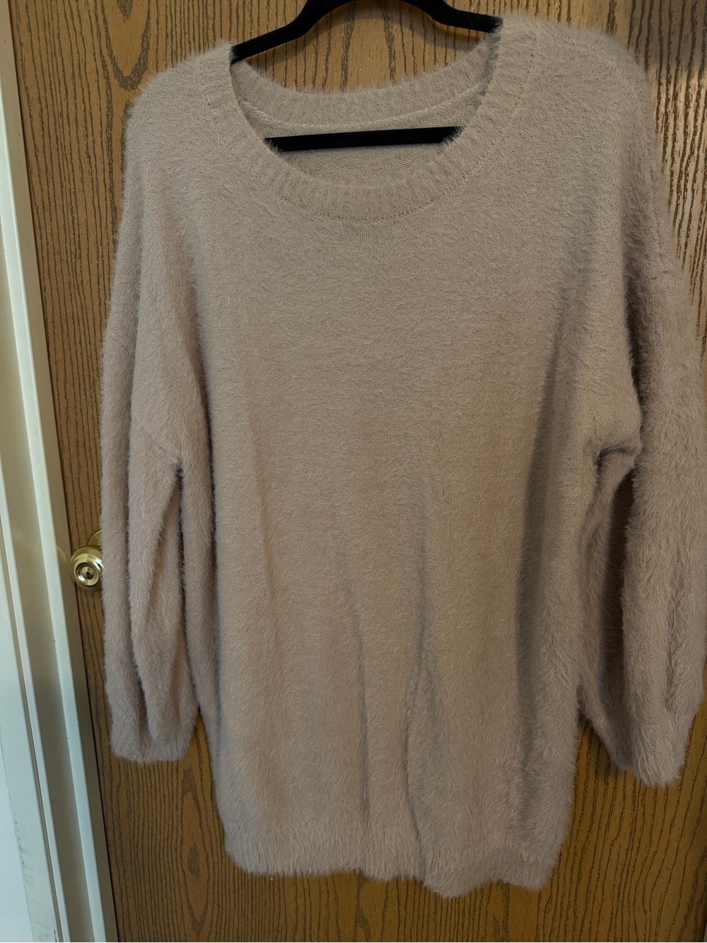 Plush Crewneck Sweater in Soft Mauve